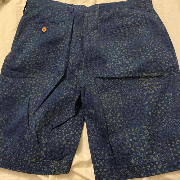 Men’s j crew blue shorts w print size 35 - Picture 2 of 2